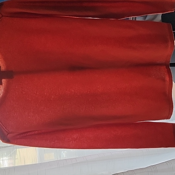 Cashmere Preswick & Moore Large Orange Crew Neck Long Sleeve Pullover Sweater - Picture 5 of 7